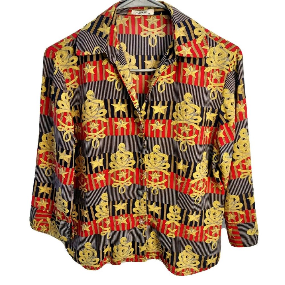 Jaipur Womens Vintage Top Button Down Small